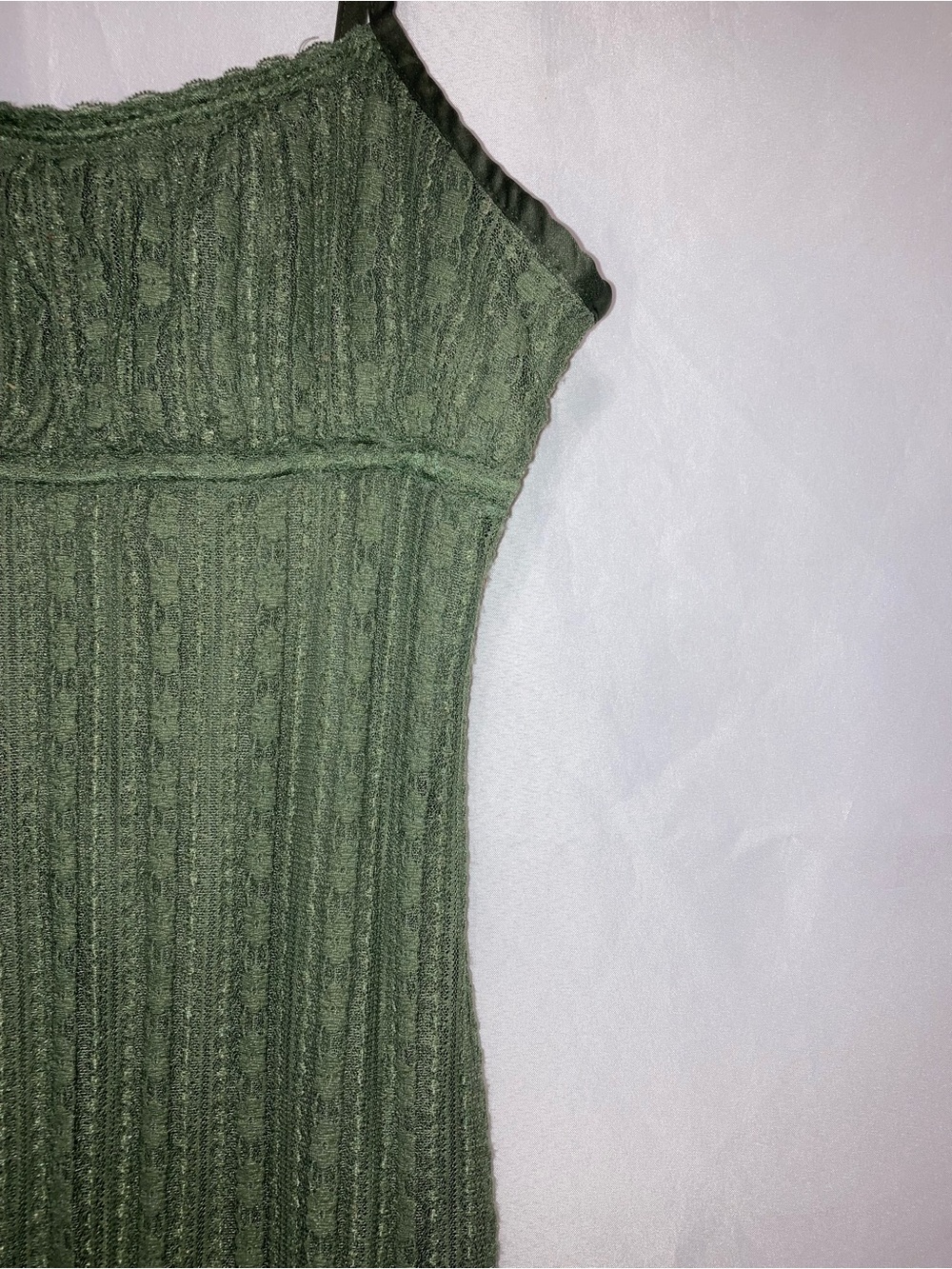 No Boundaries Olive Green High-Low Spaghetti Strap Dress - Picture 2 of 5